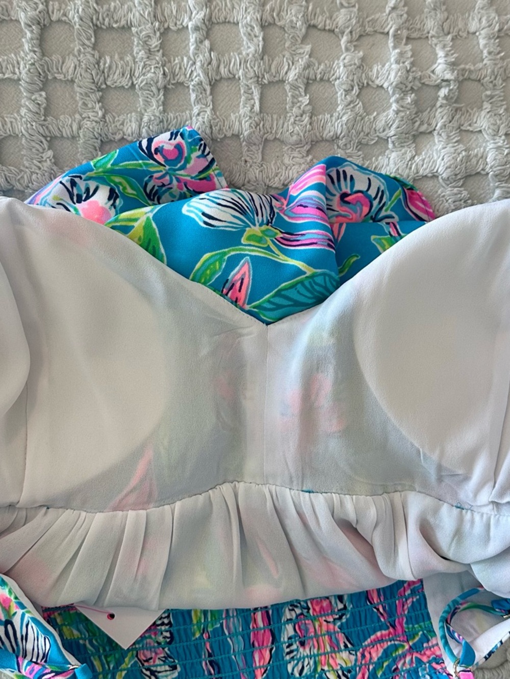 Lilly Pulitzer NWT Turquoise Floral Print Cadie Cami - Picture 10 of 13